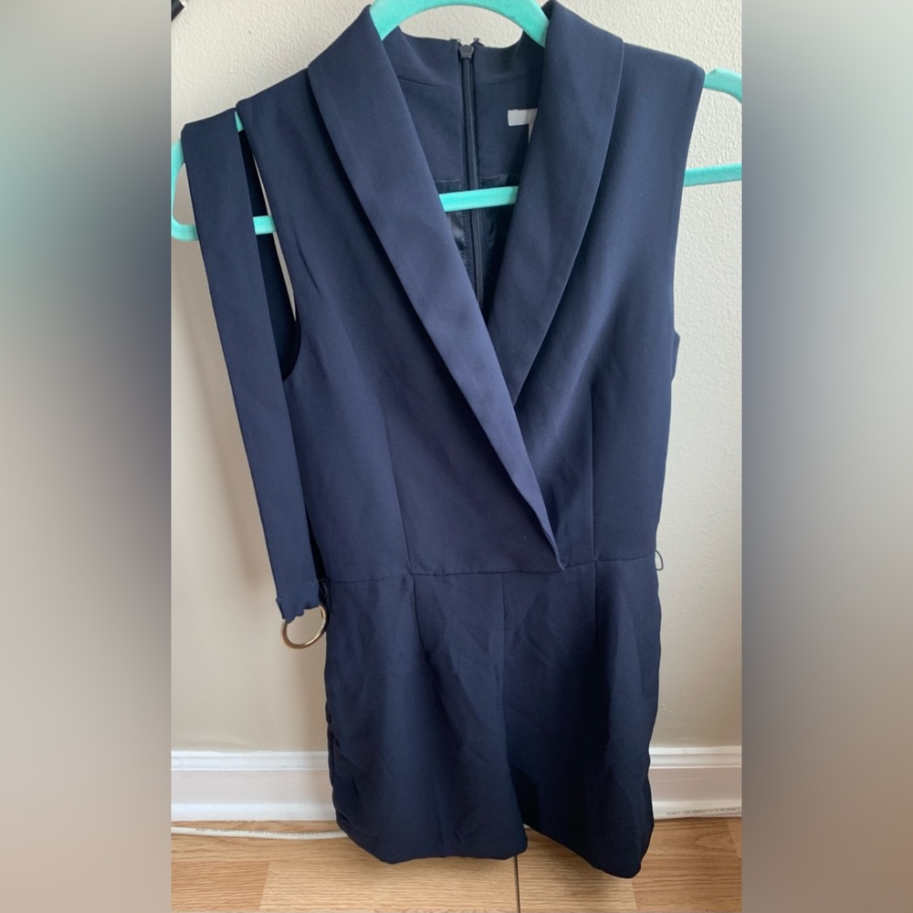 Navy Blue Romper with belt
